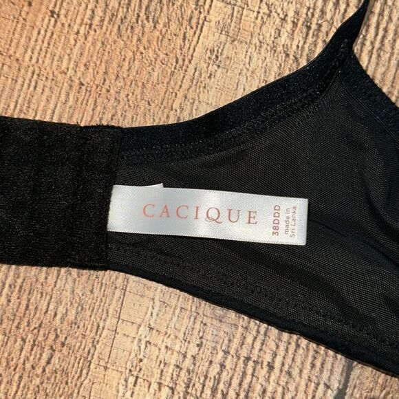 Cacique lightly lined full coverage black bra - Picture 7 of 8